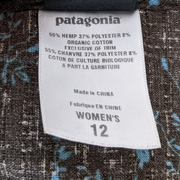 Patagonia Floral Tank Top, Hemp, High-back Tank Top, Ladies 12, Retro / Vintage - Picture 7 of 12
